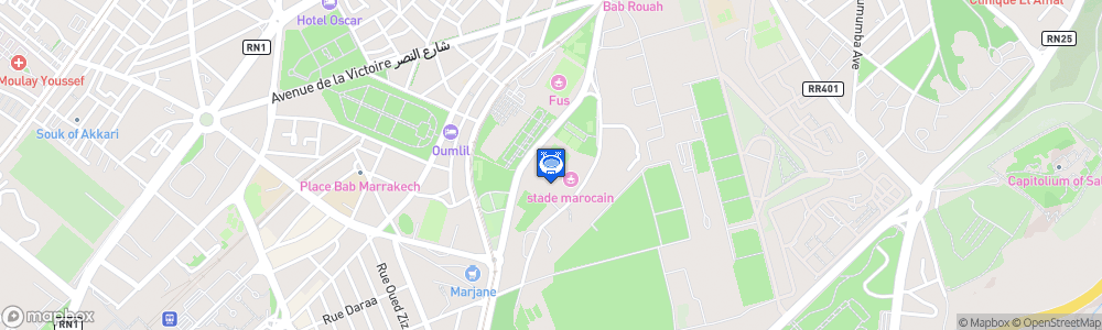 Static Map of Stade Ahmed Achhoud