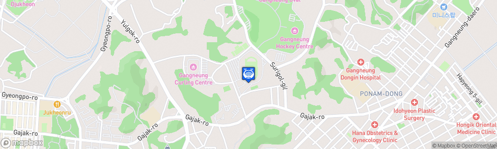 Static Map of Gangneung Stadium