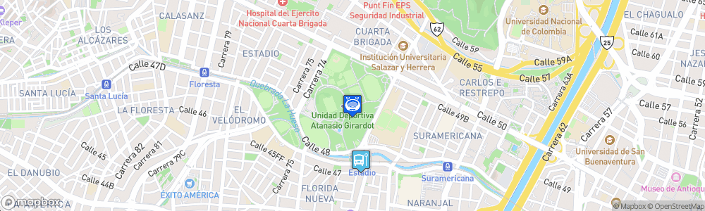 Static Map of Coliseo de Deportes de Medellín