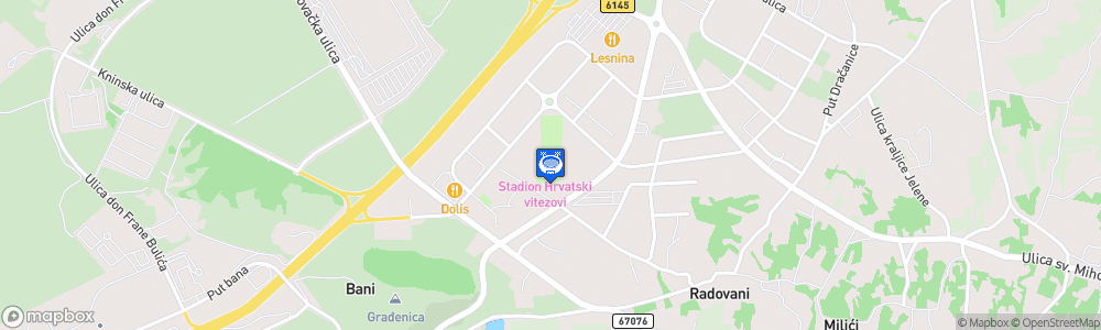 Static Map of Stadion Hrvatski vitezovi
