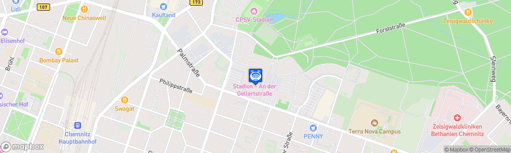 Static Map of Stadion an der Gellertstraße