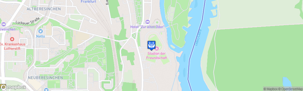 Static Map of Stadion der Freundschaft, Francfort-sur-l'Oder