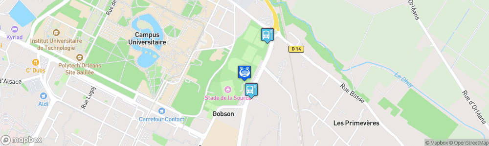 Static Map of Stade de la Source