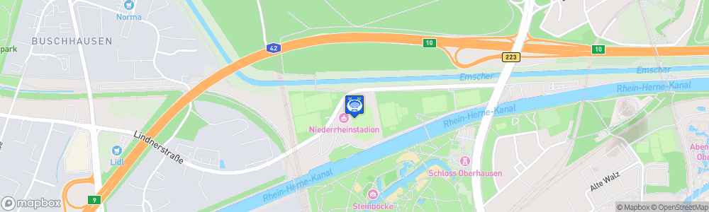 Static Map of Stadion Niederrhein