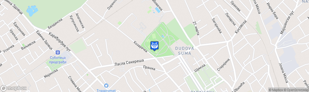 Static Map of Dudova Šuma Sports Hall