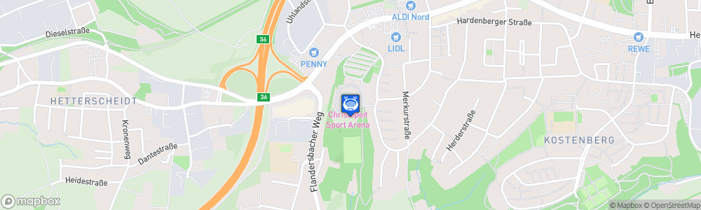 Static Map of Christopeit Sport Arena