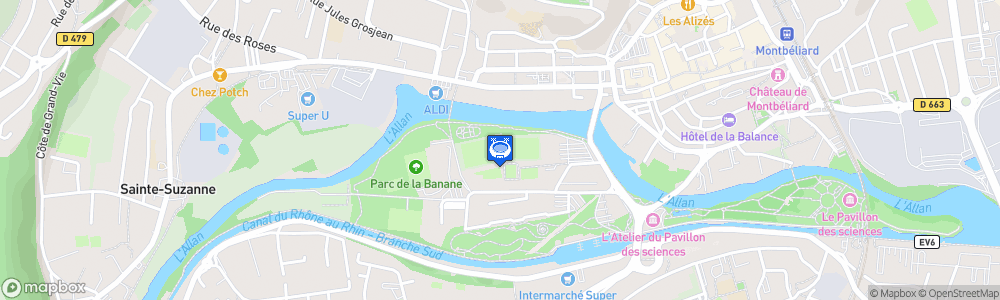 Static Map of Stade René Blum