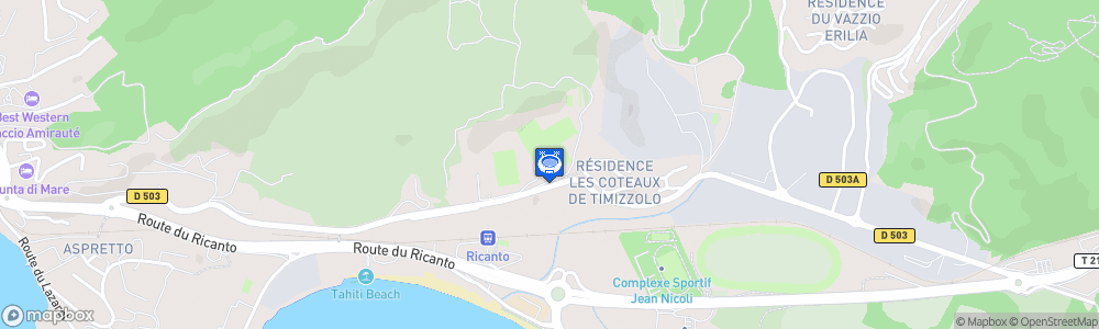 Static Map of Stade Dumè Luciani