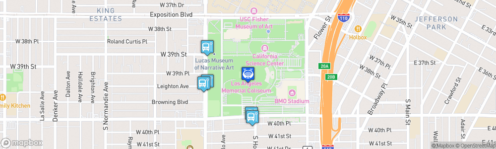 Static Map of Los Angeles Memorial Coliseum