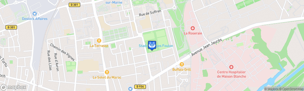 Static Map of Stade Georges Foulon