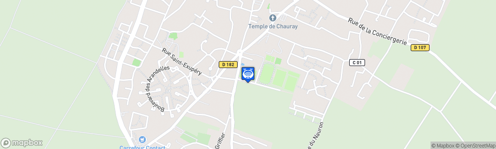 Static Map of Stade municipal de football de Chauray