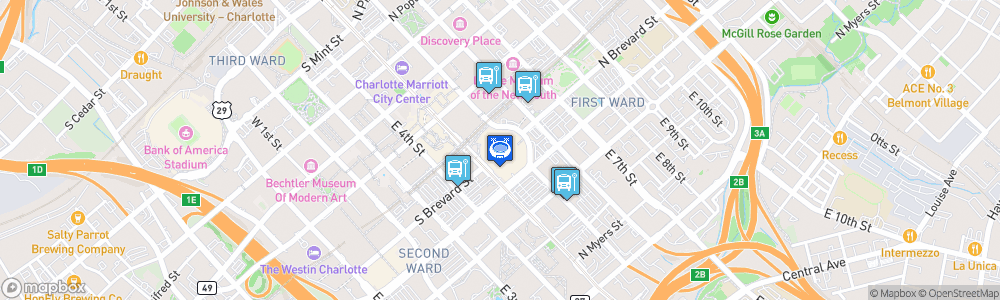 Static Map of Spectrum Center