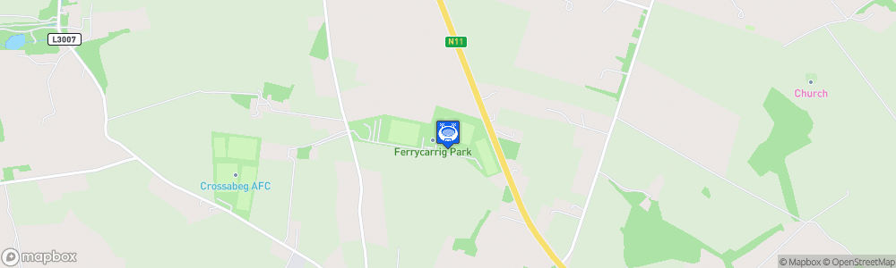 Static Map of Ferrycarrig Park