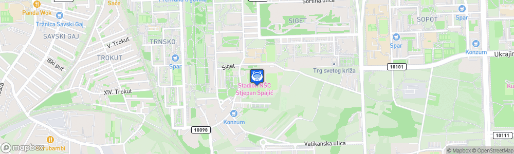 Static Map of Stadion NŠC Stjepan Spajić