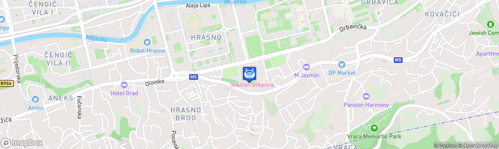 Static Map of Stadion Grbavica