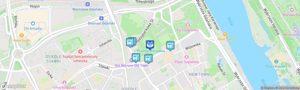 Static Map of Stadion Polonii Warszawa