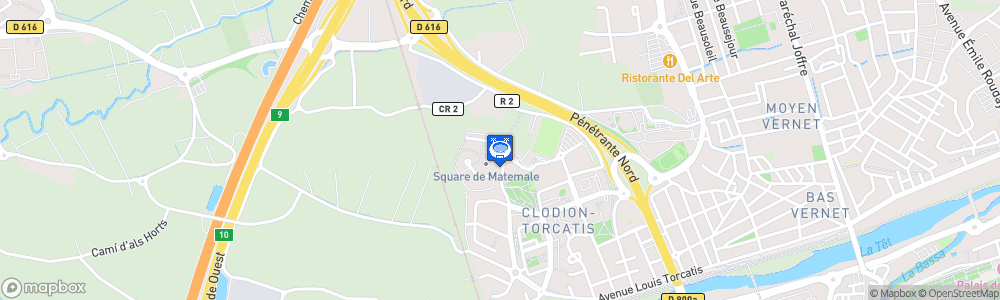 Static Map of Stade Jules Sbroglia