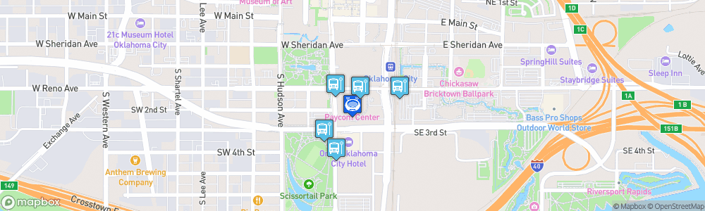 Static Map of Paycom Center