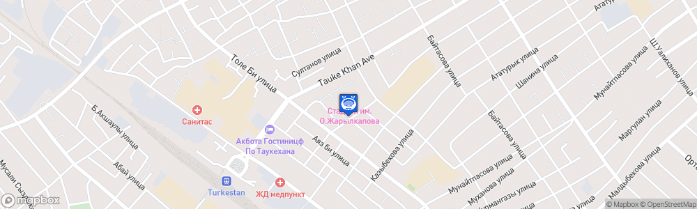 Static Map of Stadion Oktiyabr' Zharylkapov