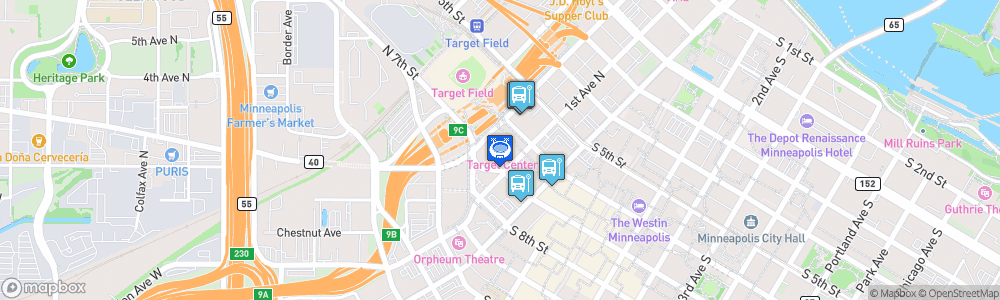 Static Map of Target Center