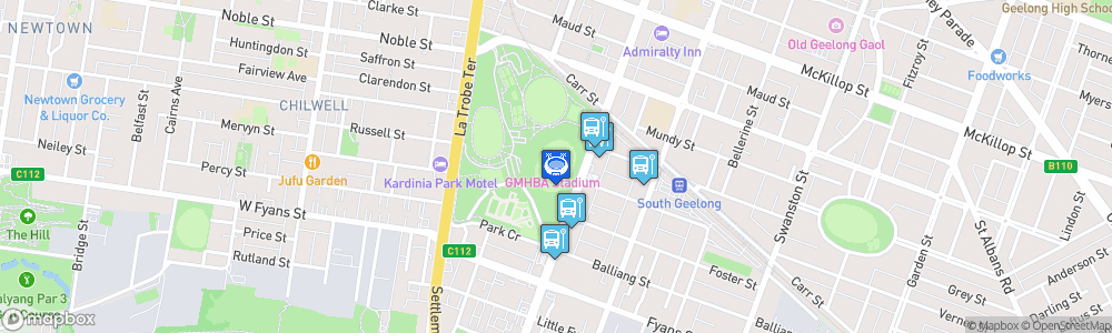 Static Map of Kardinia Park Stadium