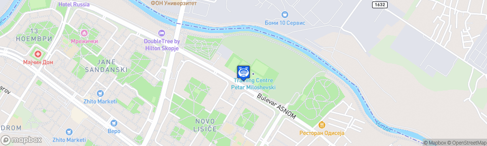 Static Map of Trening centar Petar Miloševski