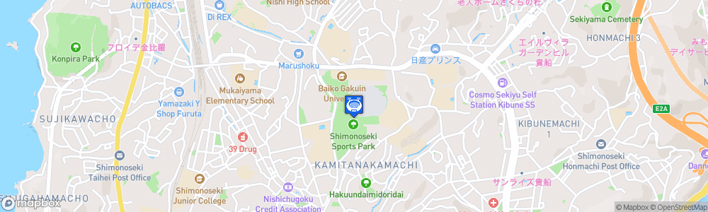 Static Map of Shimonoseki Stadium