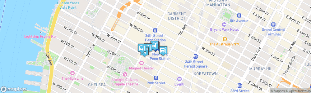 Static Map of Madison Square Garden