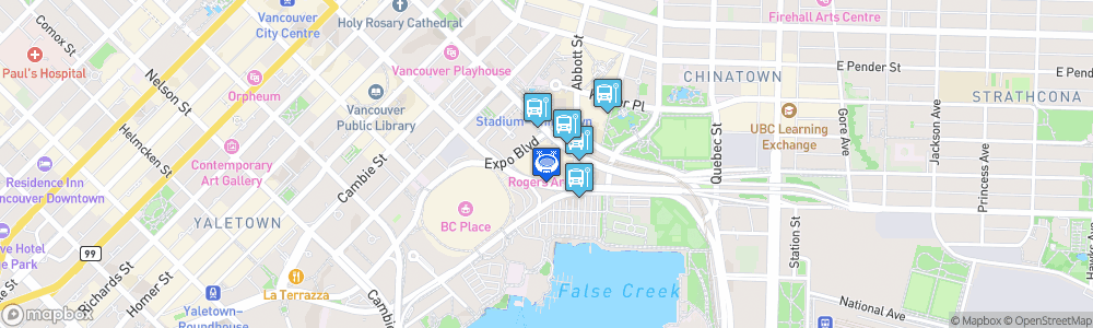 Static Map of Rogers Arena