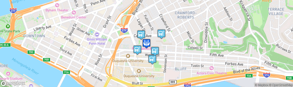 Static Map of PPG Paints Arena