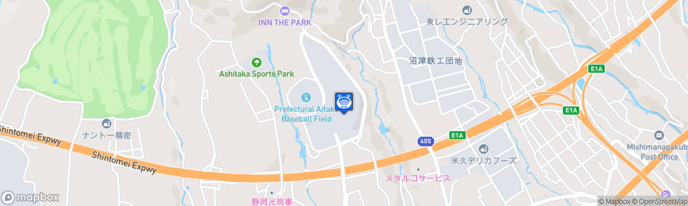Static Map of Shizuoka Ashitaka Athletic Stadium