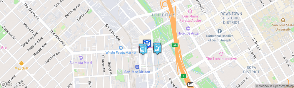 Static Map of SAP Center at San Jose