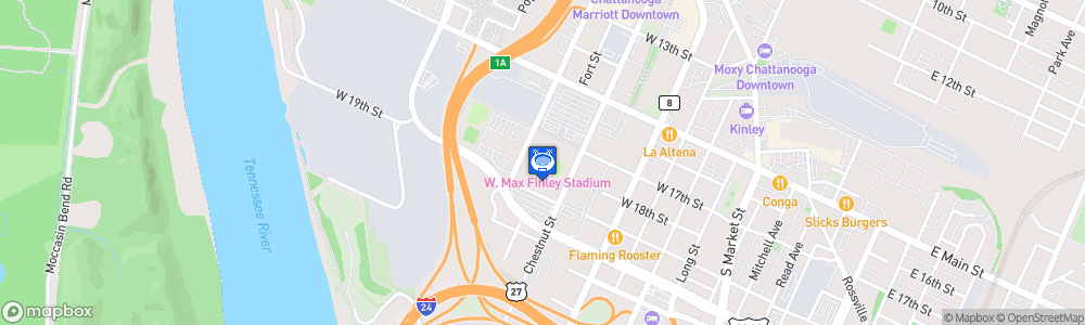 Static Map of W. Max Finley Stadium
