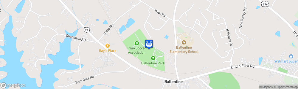 Static Map of South Carolina United FC BB&T Soccer Complex