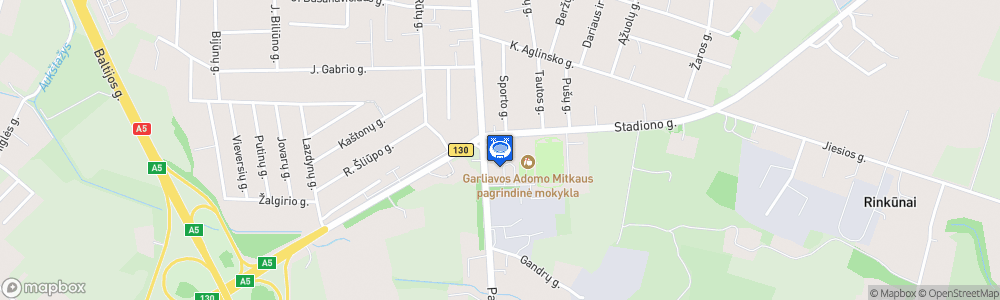 Static Map of Garliavos Adomo Mitkaus pagrindinės mokyklos stadionas
