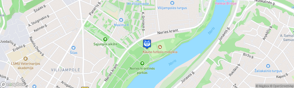 Static Map of SM Tauras Stadionas