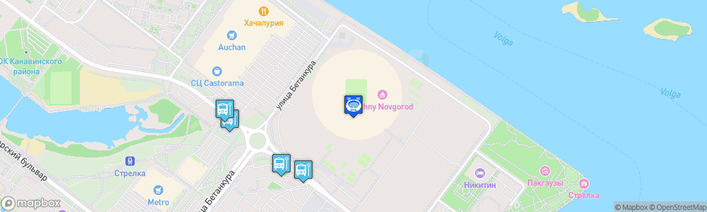 Static Map of Nizhny Novgorod Stadium