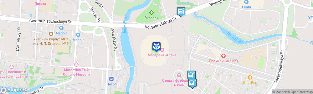 Static Map of Mordovia Arena