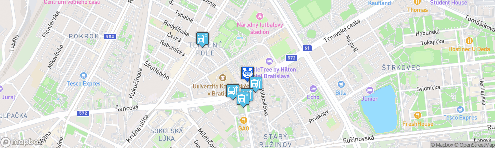 Static Map of Slovnaft Arena