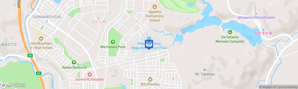 Static Map of Miyagi Co-op Megumino Soccer Field