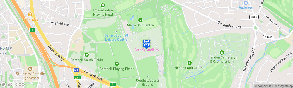 Static Map of StoneX Stadium