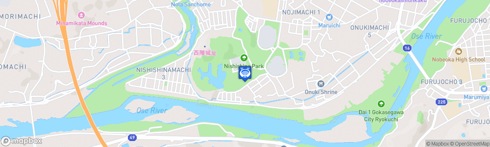 Static Map of Nobeoka City West Floor Athletic Park Stadium