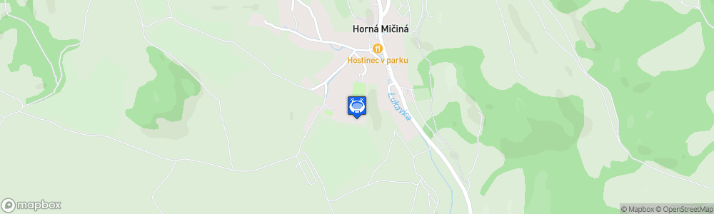 Static Map of Futbalové ihrisko TJ Horná Mičiná