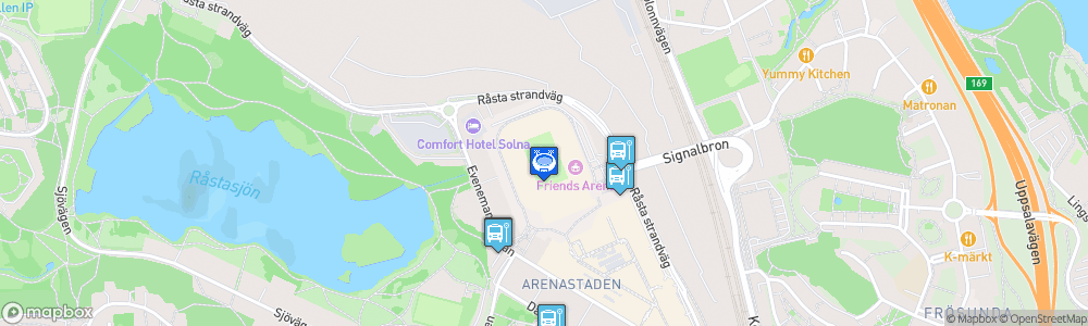 Static Map of Friends Arena