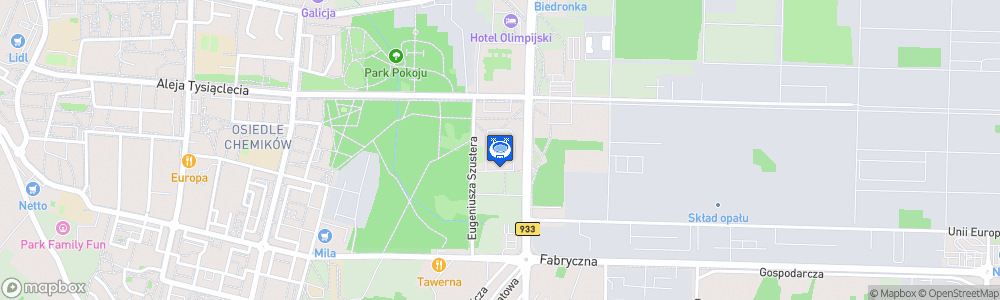 Static Map of Hala Lodowa MOSiR Oświęcim