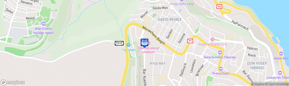 Static Map of Tiberias Municipal Stadium