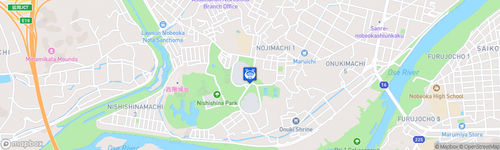 Static Map of Nobeoka Nishishina Athletic Stadium