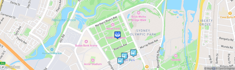 Static Map of Sydney Showground Stadium