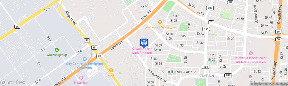 Static Map of Al Kuwait Sports Club Stadium