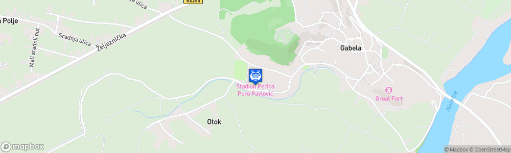 Static Map of Stadion Perica-Pero Pavlović